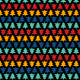 Tkanina 19578 | Choinki geometryczne  small black