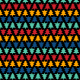 Tkanina 19578 | Choinki geometryczne  small black