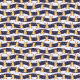 Tkanina 19581 | reniferki na falach blue small