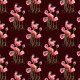 Fabric 19709 | malowane maki na bordowym tle