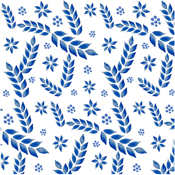 Fabric 19751 | niebieskie kłosy