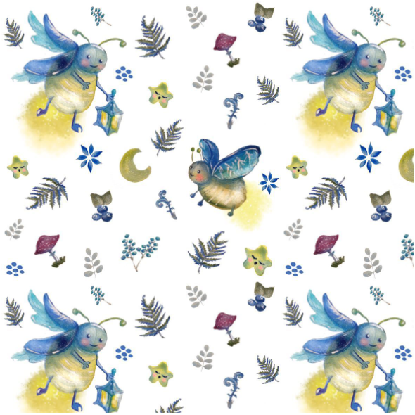 Tkanina 19765 | świetliki las