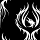 Tkanina 19779 | Fenix black - white