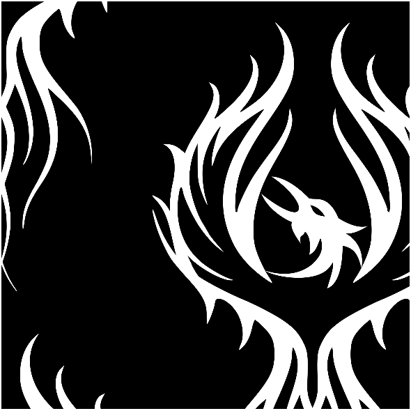 Tkanina 19779 | Fenix black - white