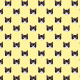 Tkanina 19786 | B&W cats yellow