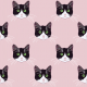 Tkanina 19787 | B&W cats pink