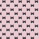 Tkanina 19787 | B&W cats pink