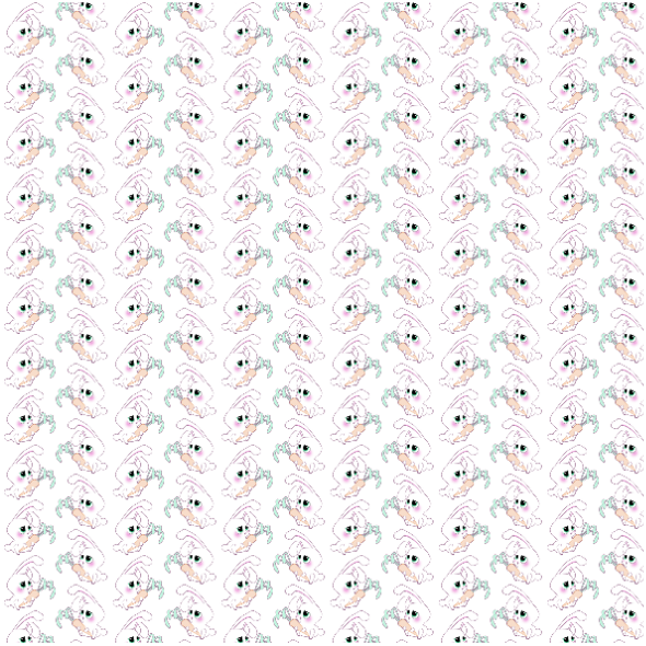 Fabric 19820 | Little white rabbits white