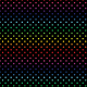 Fabric 19842 | teczowe kropeczki / black / xl