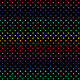Fabric 19842 | teczowe kropeczki / black / xl