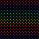 Tkanina 19843 | teczowe kropeczki / black / medium