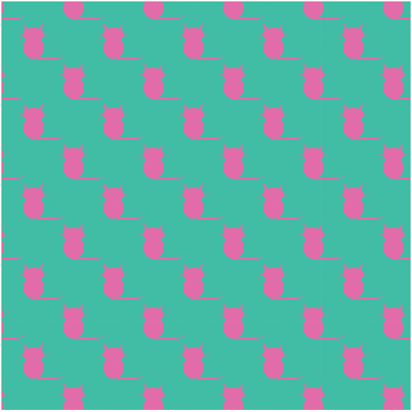 Tkanina 19852 | kotki pink / minty small