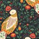 Tkanina 19878 | Folk birds and flowers 