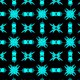 Fabric  | kwiaty niebieski neon