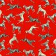 Tkanina 19971 | PSY DALMATYŃCZYKI NA CZERWONYM TLE - DUŻE