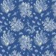 Tkanina 20109 | POLNE KWIATY I NIEBIESKIE MOTYLE pANTONE CLASSIC BLUE