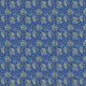 Tkanina 20110 | POLNE KWIATY I NIEBIESKIE MOTYLE NA pANTONE cLASSIC bLUE