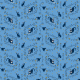 Fabric 20136 | cats & gold roses (blue)