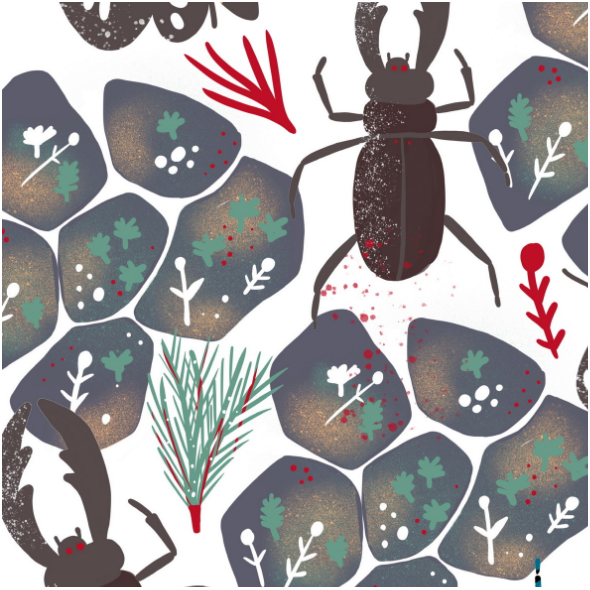 Tkanina 20159 | Summer bugs