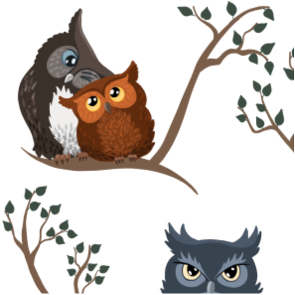 Tkanina 20161 |  awww owls
