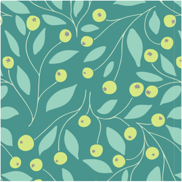 Tkanina 20172 | Wild Berries emerald