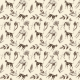 Fabric 20205 | Psy Charty i polne kwiatki Sepia na kremowym tle