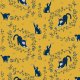 Fabric 20276 | cats and roses (yellow)